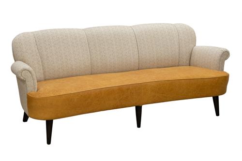 Bow Scroll Arm Sofa 210cm